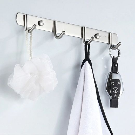 Планка с 4 крючками (сатин) Ledeme L70201-4