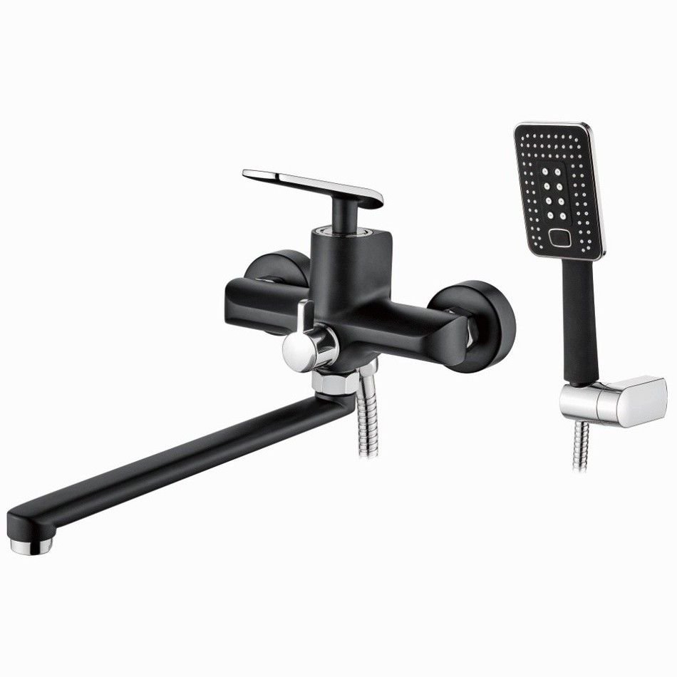 Смеситель для ванны черный Ledeme L2274B