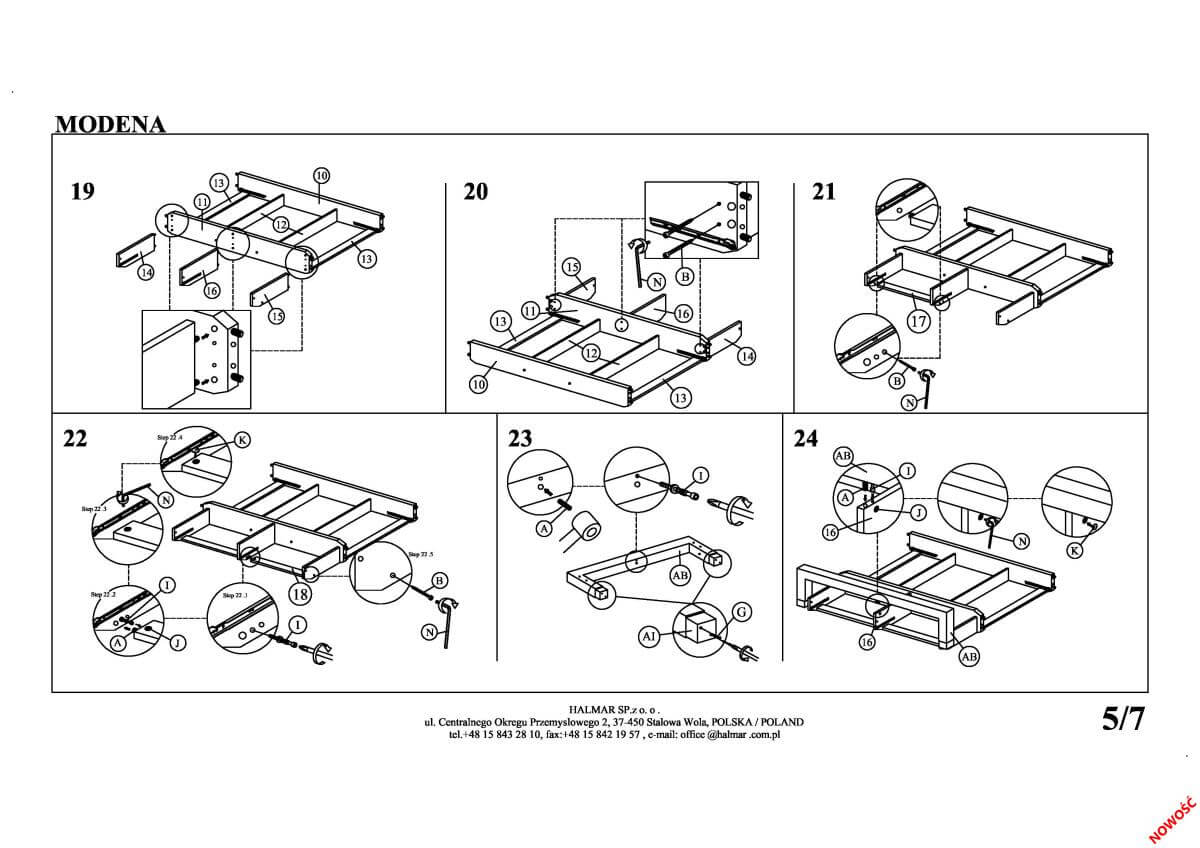 Кровать Halmar Modena 3 серый 160/200, V-CH-MODENA_3-LOZ-POPIEL