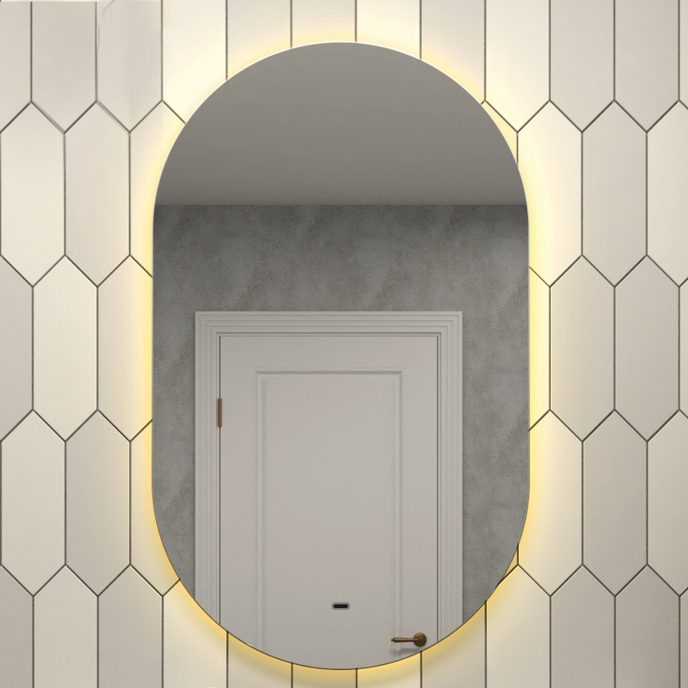 Зеркало Континент Fleur LED теплая подсветка 70x120