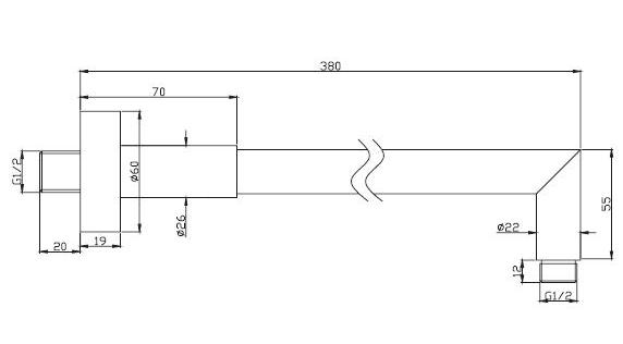 Настенный кронштейн Omnires, RA04CR
