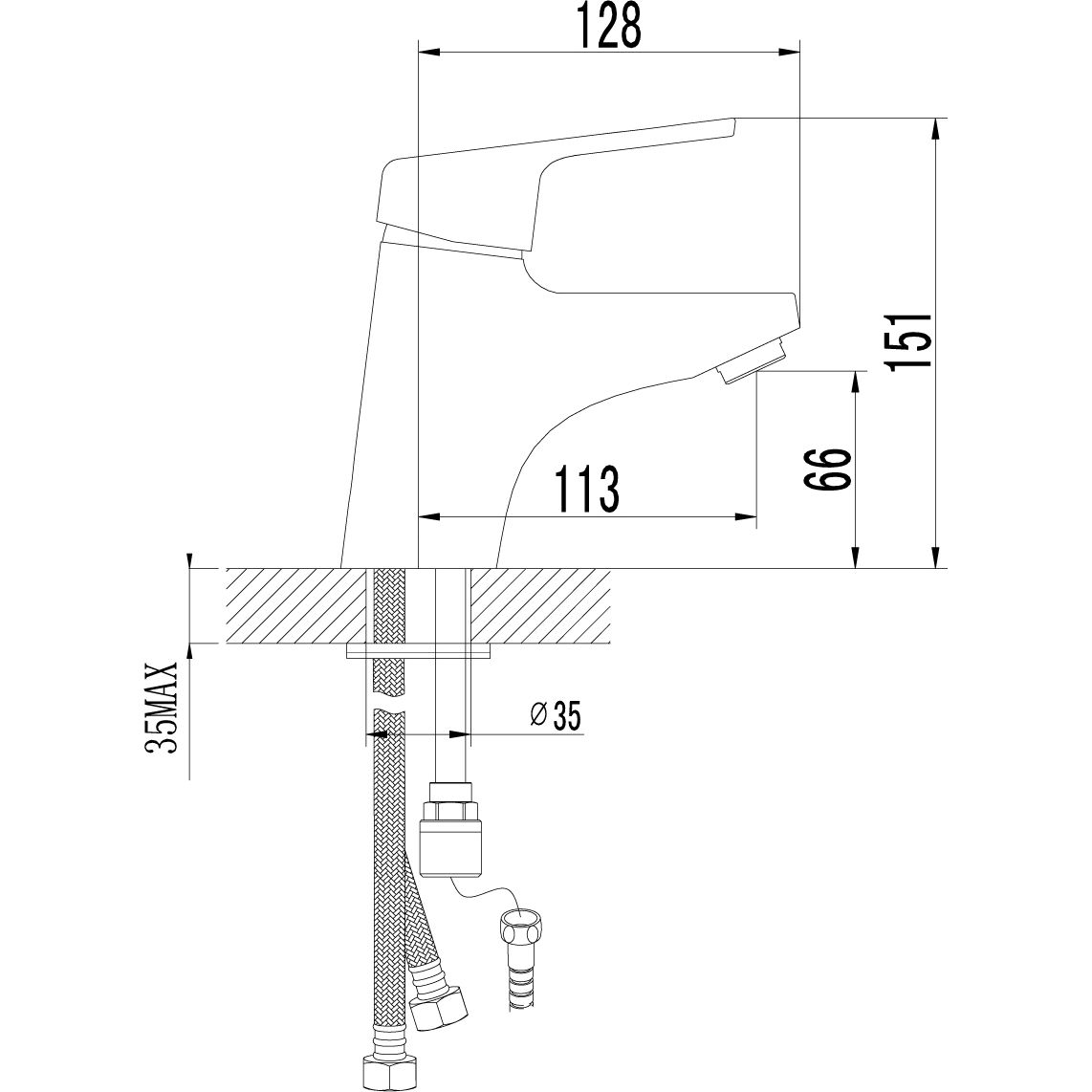 Смеситель для умывальника и биде Lemark Luna, LM4116C