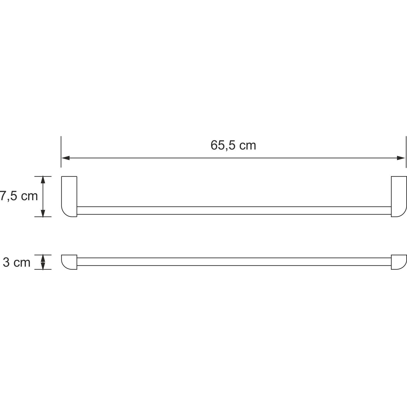 Держатель полотенец одинарный WasserKRAFT Kammel, K-8330WHITE