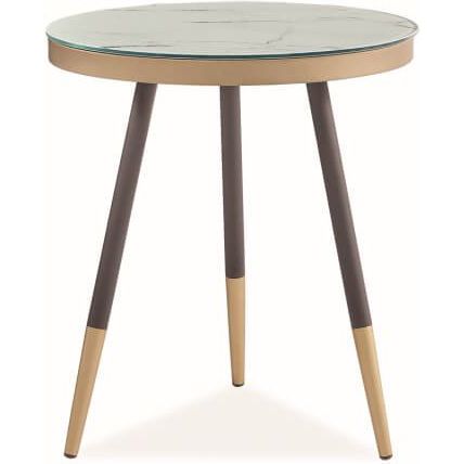 Стол журнальный Signal Vega C мраморный эффект/черный, VEGACBC