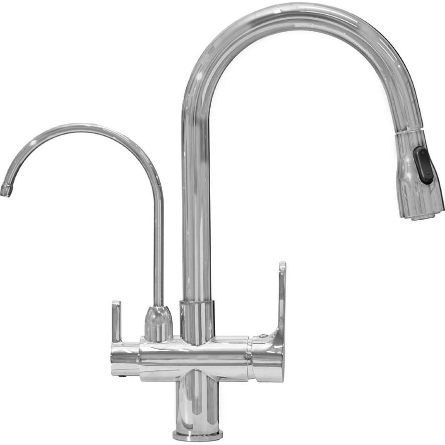 Смеситель для кухни с выжвижным изливом и для фильтрованной воды Ahti Kemi, KM803013