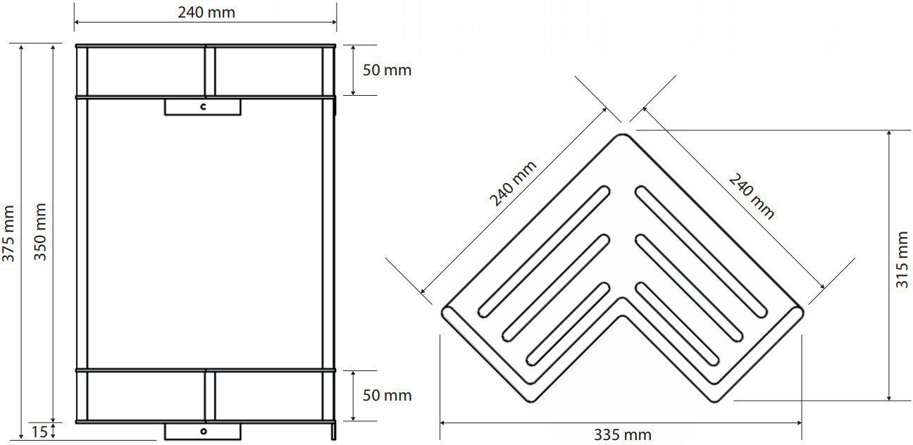 Угловая двойная мыльница Bemeta Cytro, 146208222