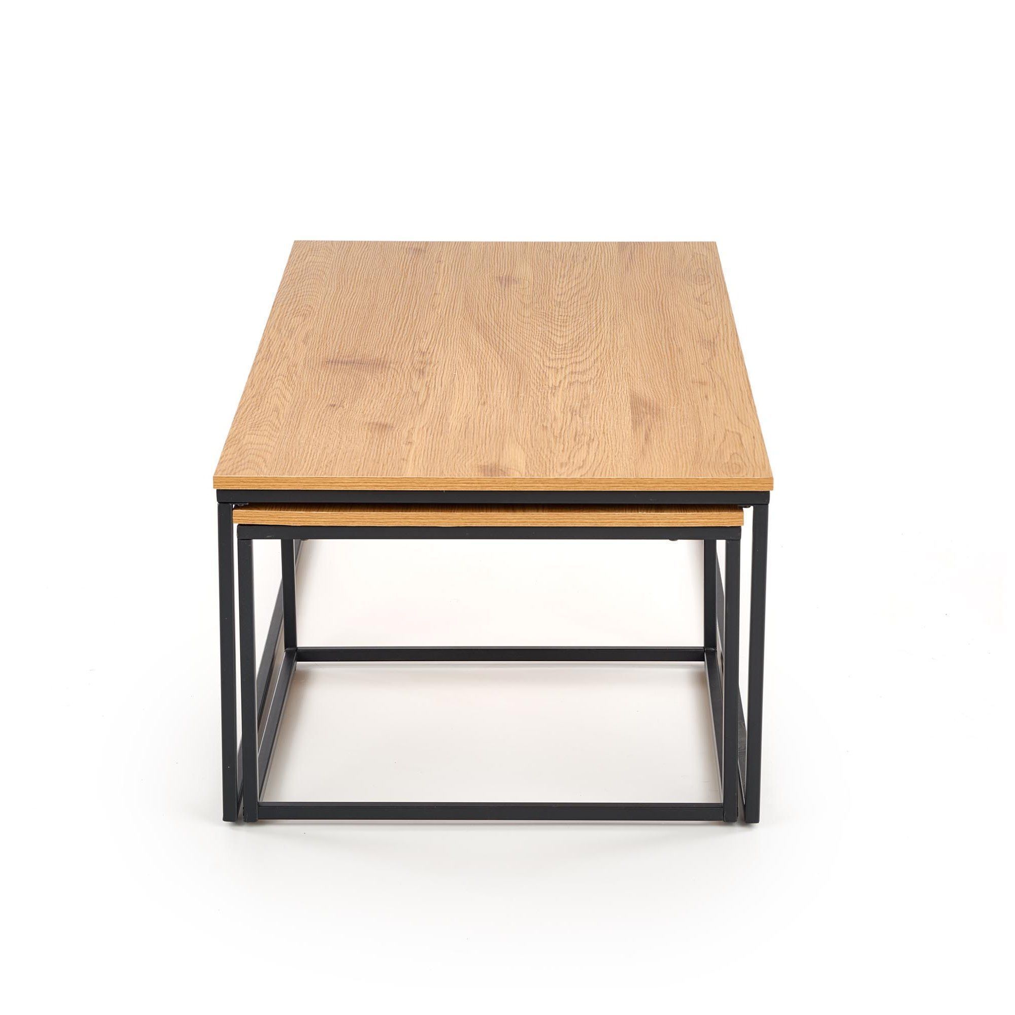 Комплект Halmar Alaska (2 стола журнальных) дуб золотой/черный, V-CH-ALASKA-LAW