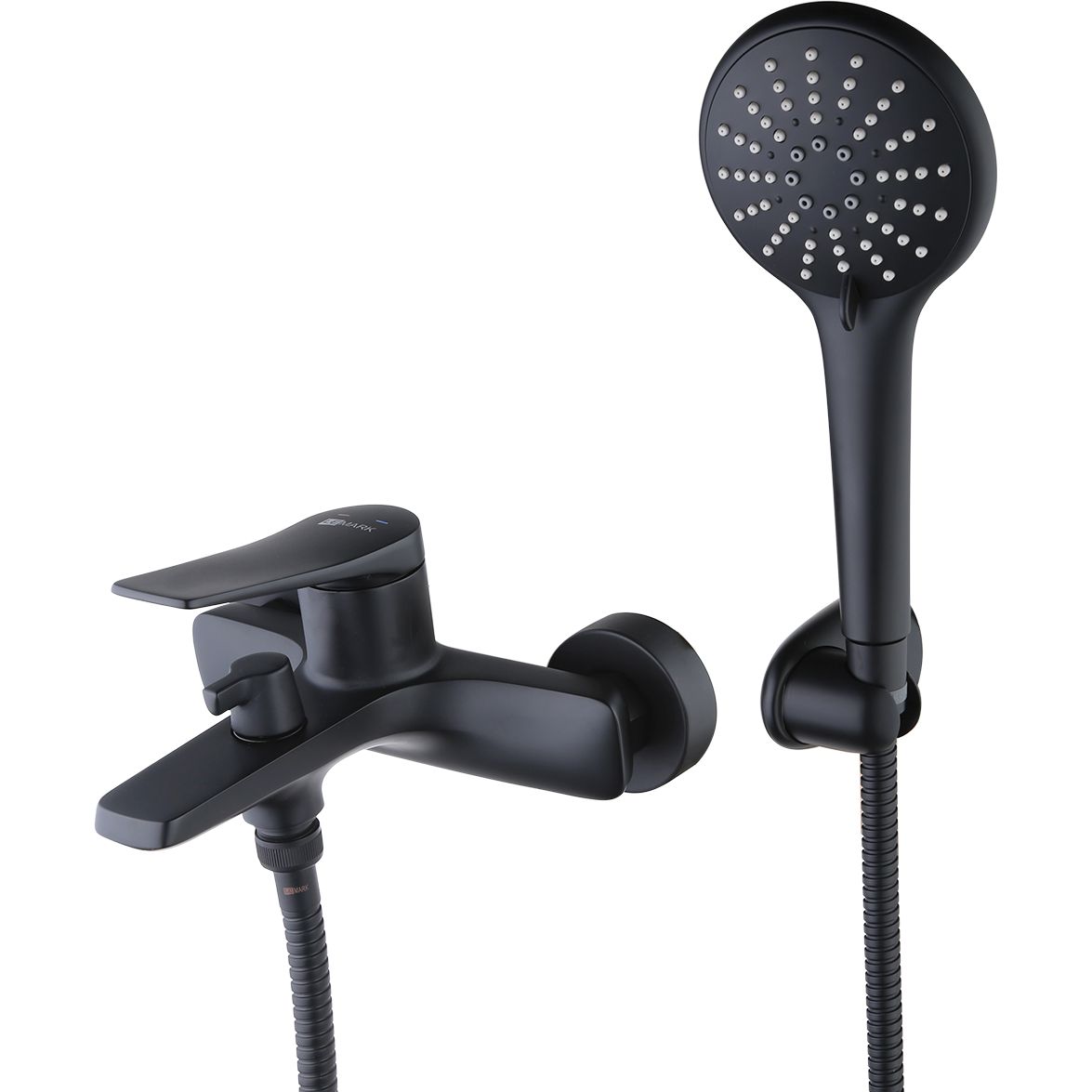 Смеситель для ванны с коротким изливом с аксессуарами Lemark Bronx, LM3714BL