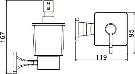 Дозатор для жидкого мыла Rose, RG1544H