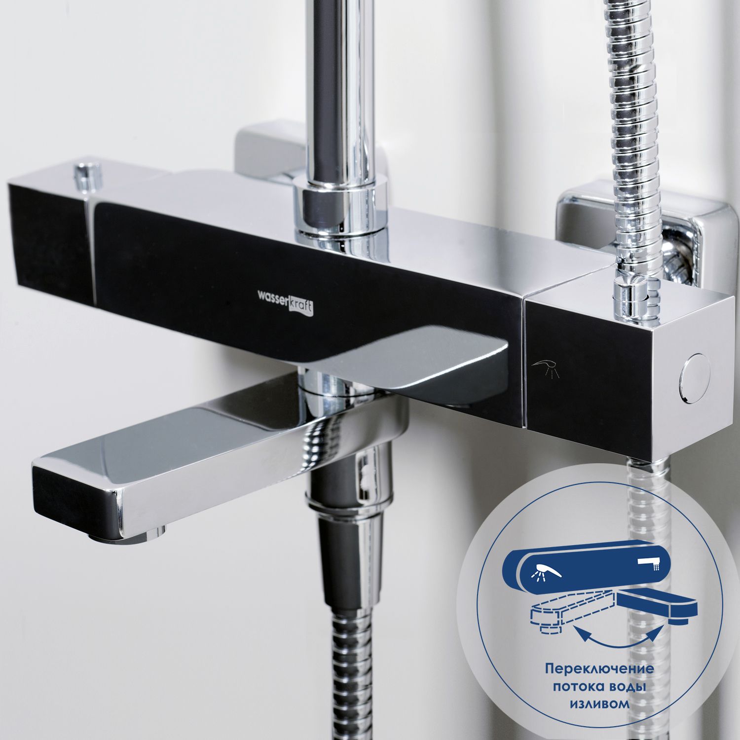 Душевой комплект с термостатическим смесителем WasserKRAFT, A19901