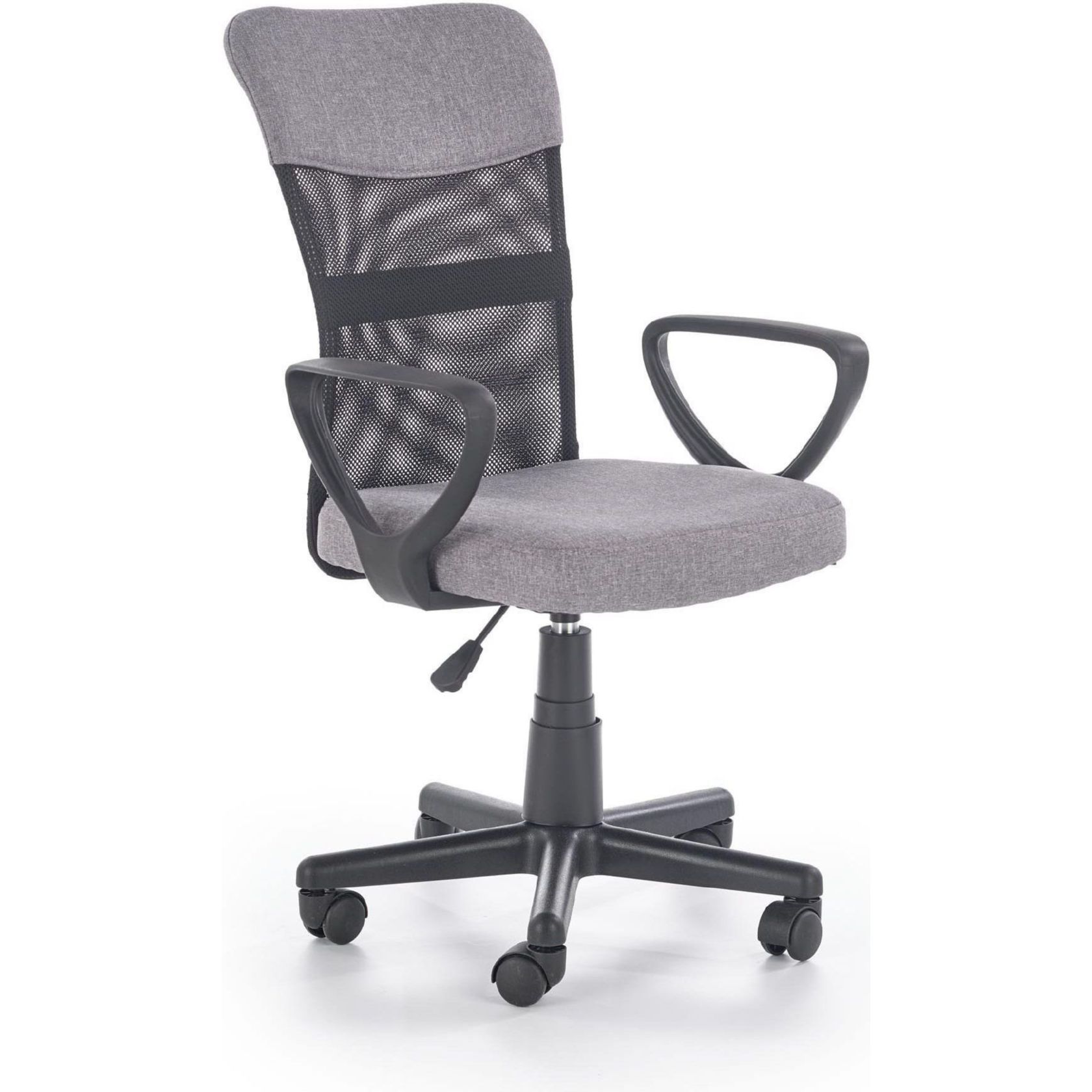 Кресло компьютерное Halmar Timmy серый/черный, V-CH-TIMMY-FOT-POPIEL