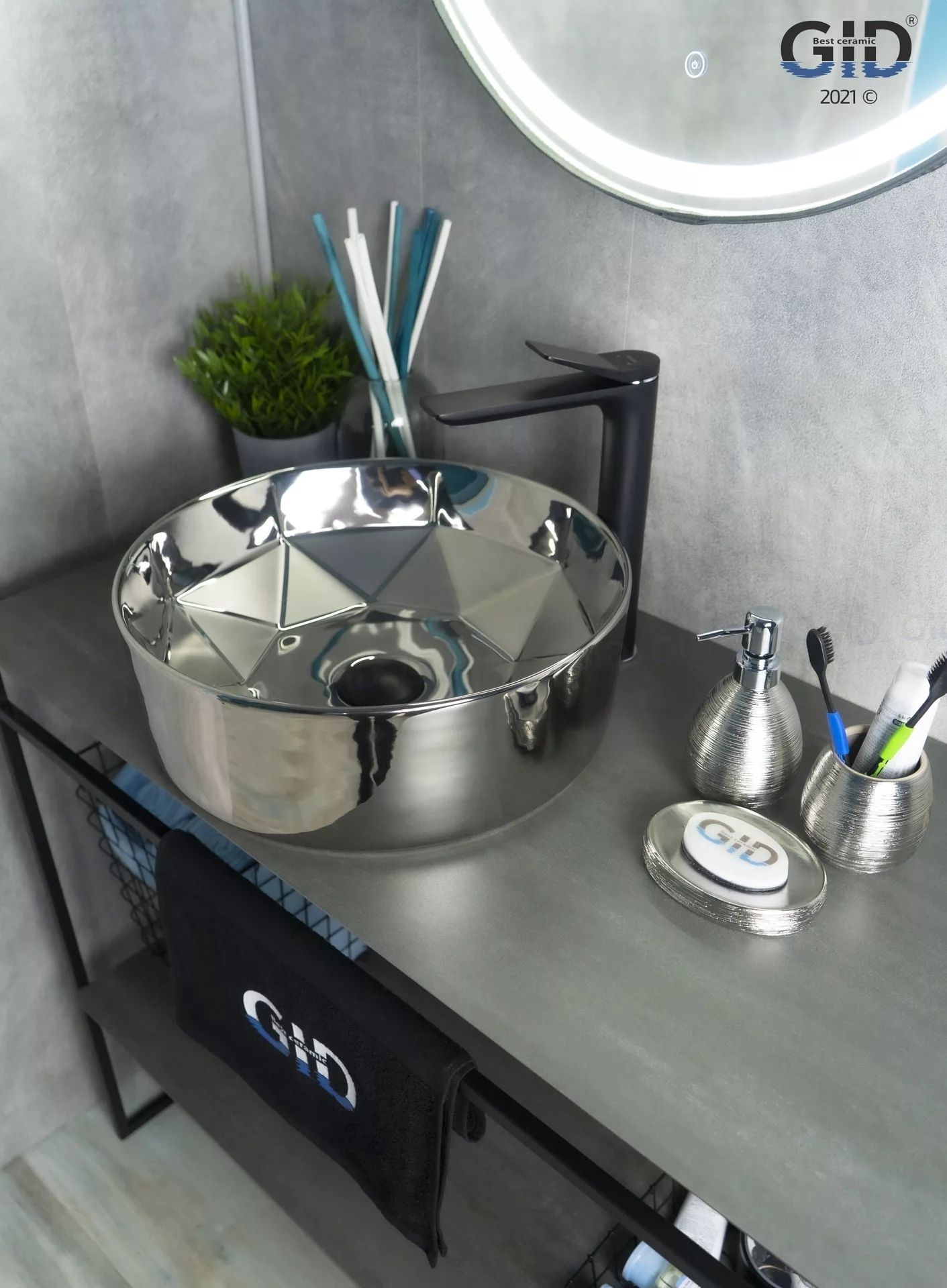 Умывальник Gid D1342H014 40x40, 53330