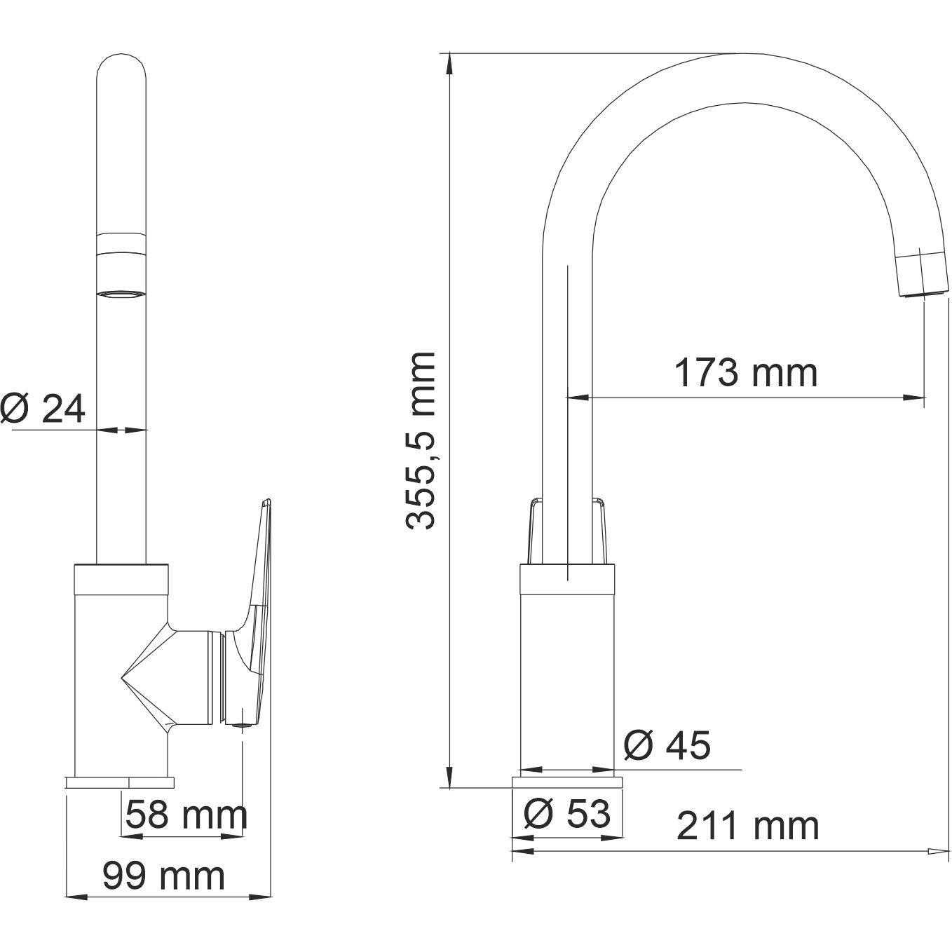 Смеситель для кухни WasserKRAFT Lopau, 3207