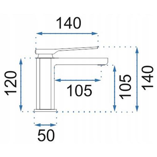 Смеситель для умывальника Rea Creek Black, REA-B8403