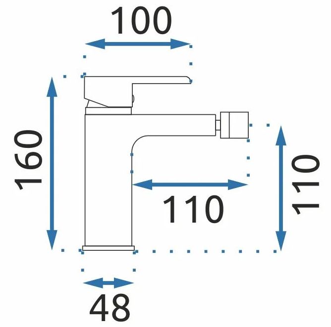 Смеситель для биде Rea Mason White/Gold, REA-B9930