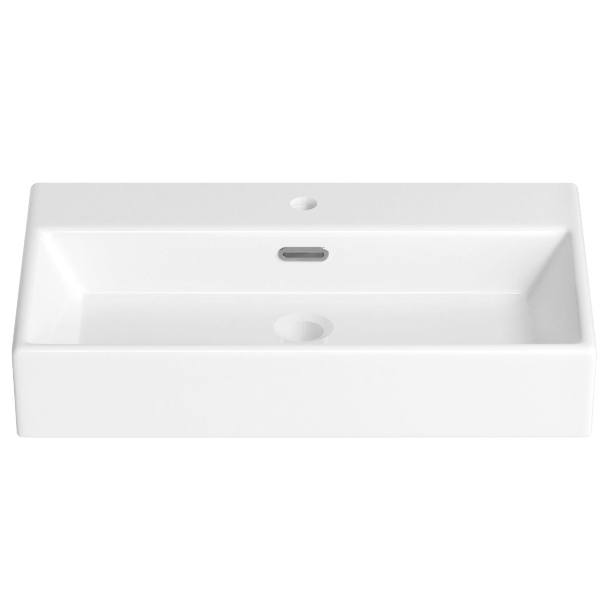 Накладная или настенная раковина Wellsee Graceful Pro 70x41, 150903000