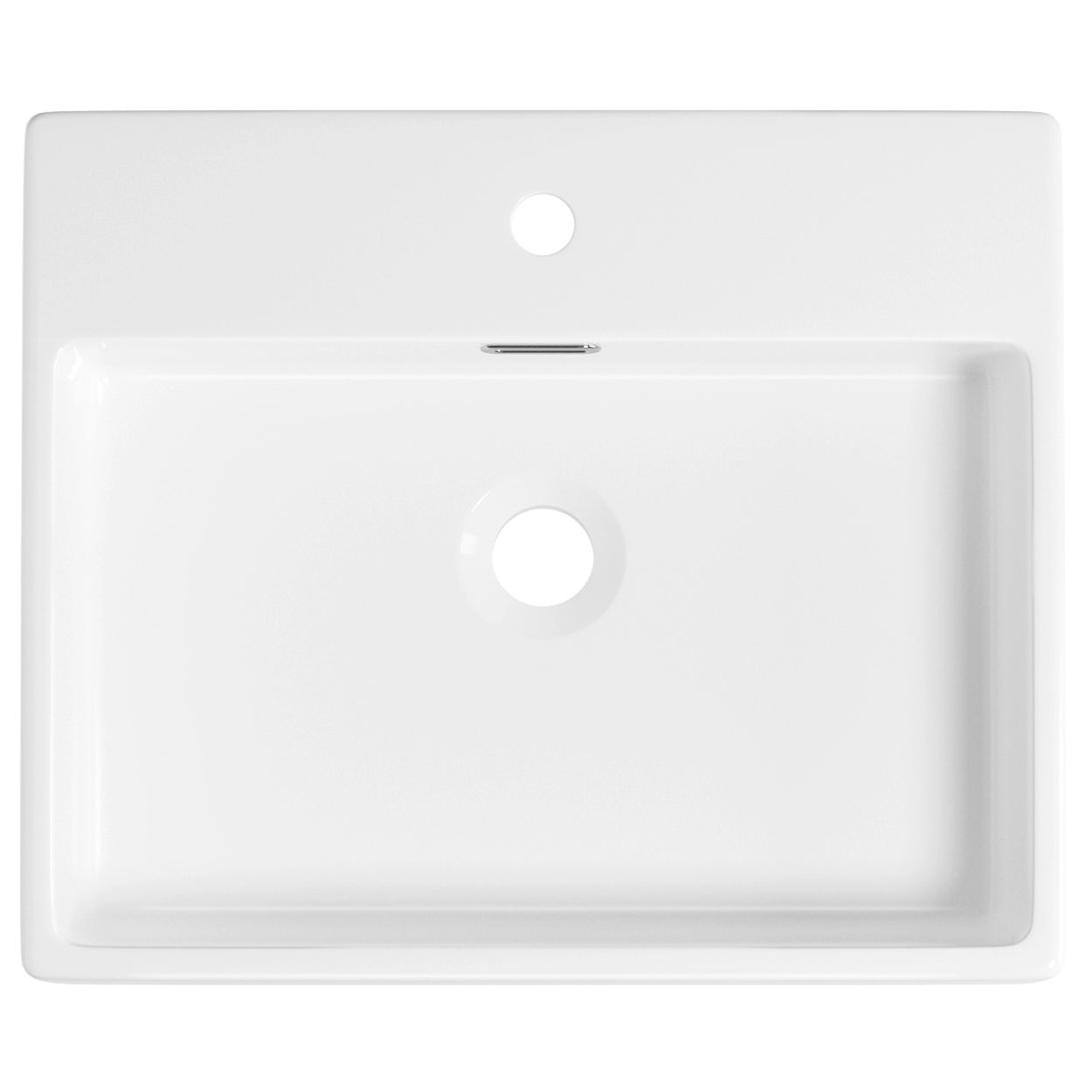 Накладная или настенная раковина Wellsee Graceful Pro 50x42, 150902000