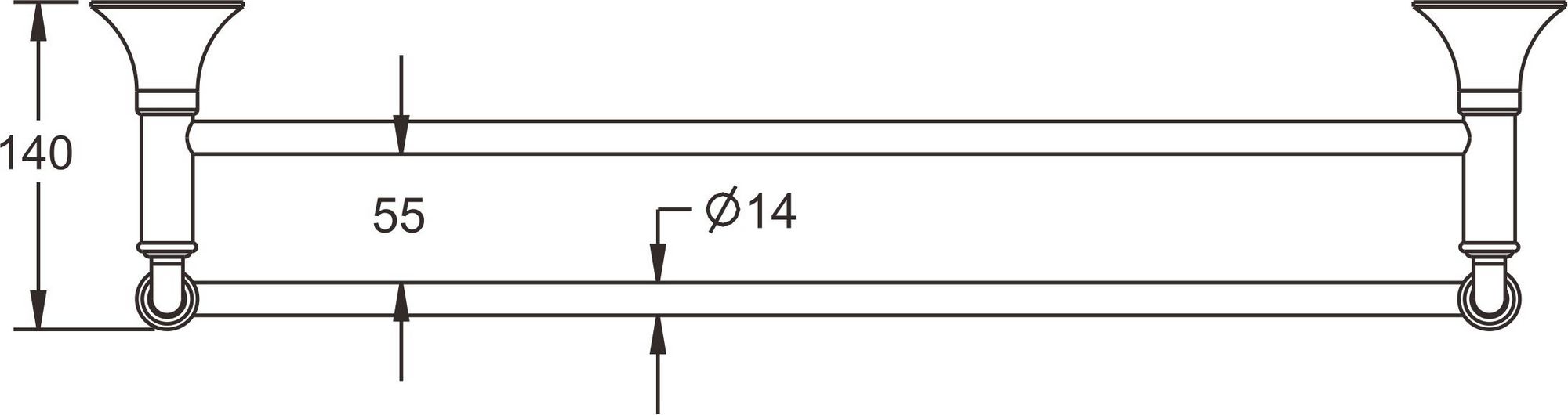 Полотенцедержатель двойной Rose, RG1227