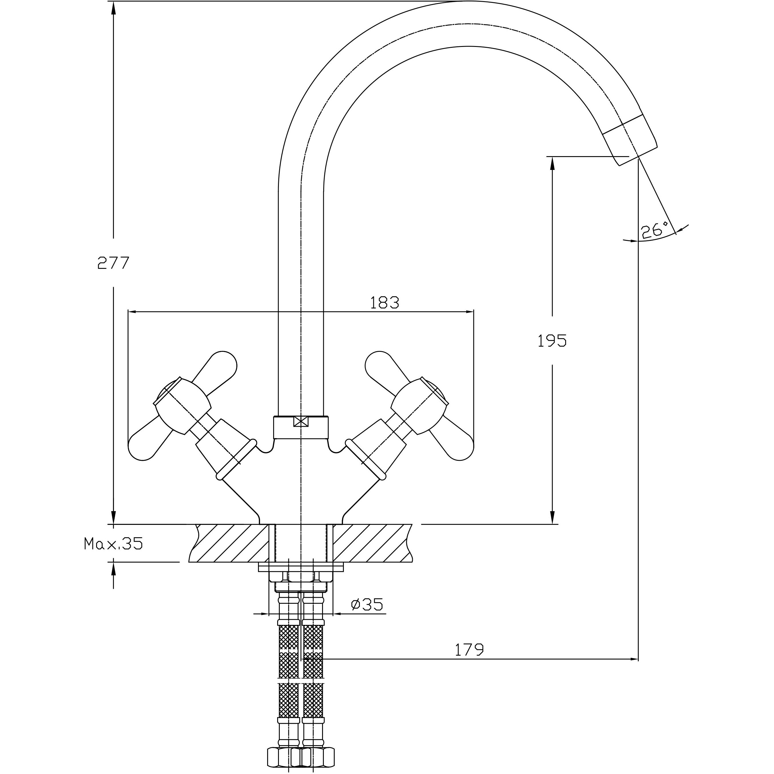 Смеситель для раковины Haiba HB4524