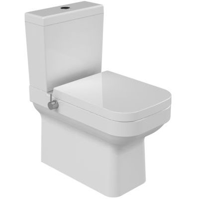 Унитаз напольный пристенный с функцией биде CeraStyle Noura, WC00403SH00+CS004010100+IM018010201200