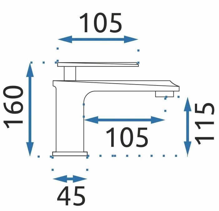 Смеситель для умывальника Rea Romano Old Black, REA-B9900