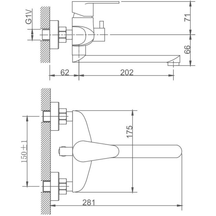 Смеситель для ванны (нержавейка) Haiba HB60801-2