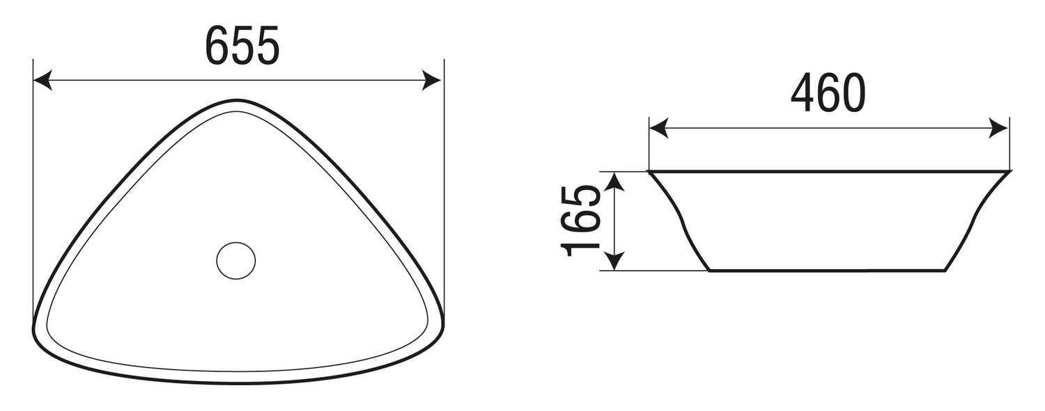 Раковина накладная WeltWasser ELBACH 1043 65.5x46