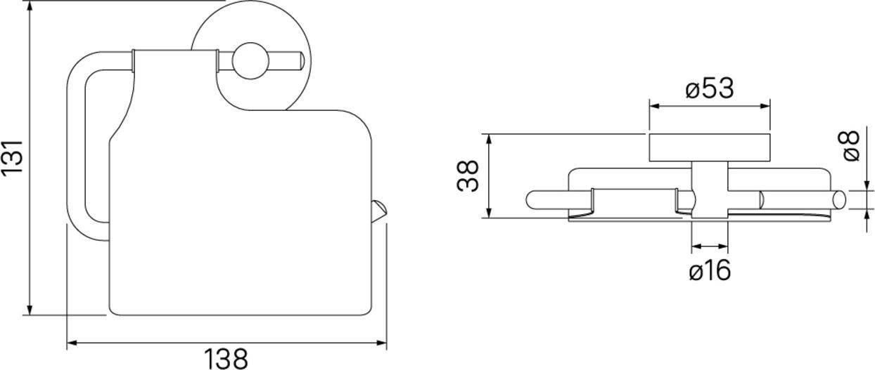 Держатель для туалетной бумаги с крышкой, сплав металлов, Iddis Sena, SENSSC0i43