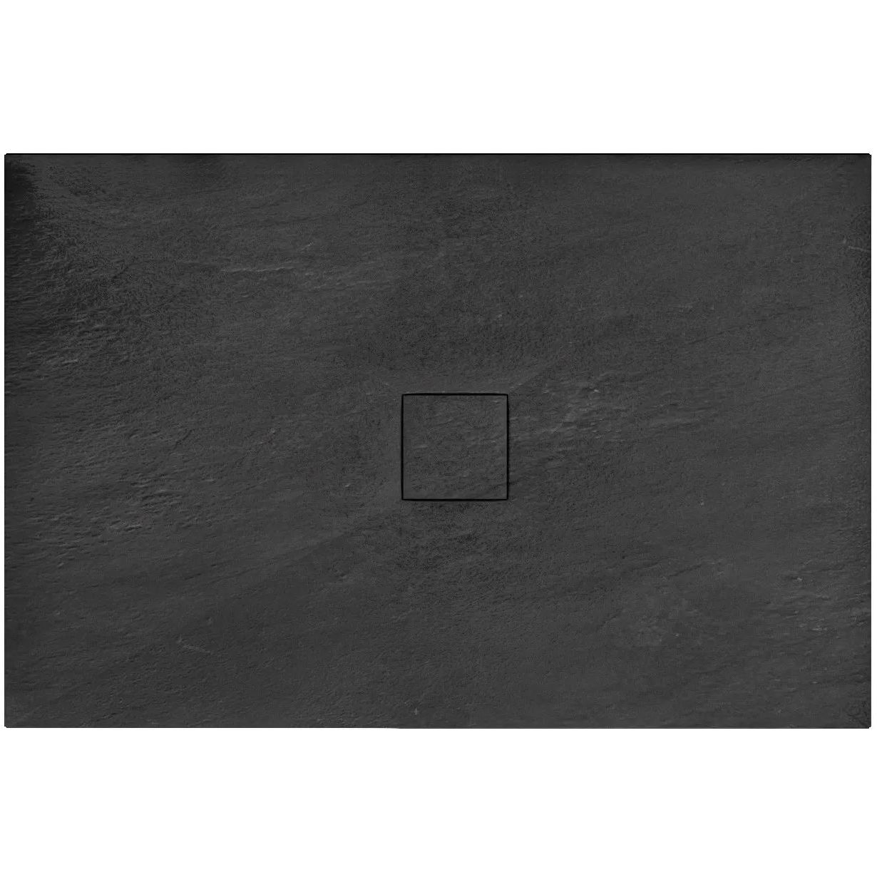 Поддон прямоугольный Rea Black Stone 120x90, REA-K9603
