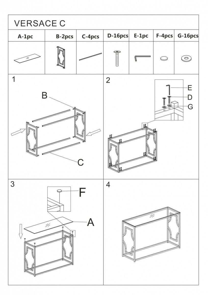 Консоль Signal Versace C серебряный, VERSACECTS