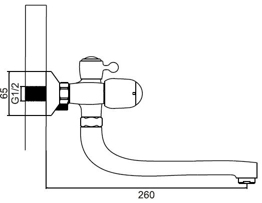 Смеситель для ванны Ledeme L3186