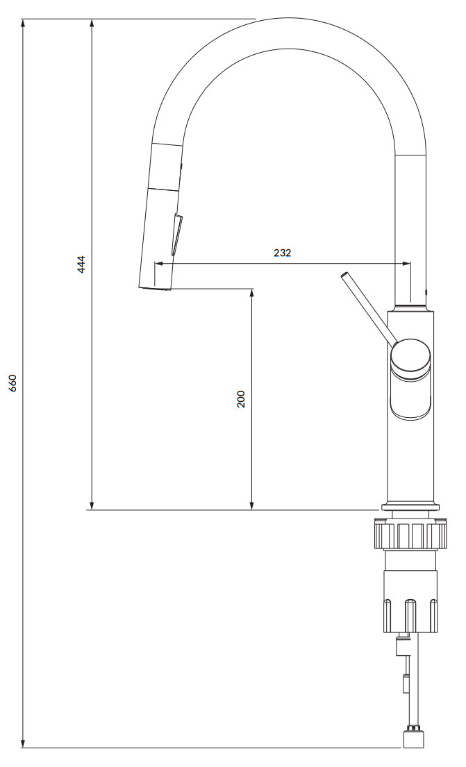 Смеситель для кухни Omnires Bend, BE6455BL