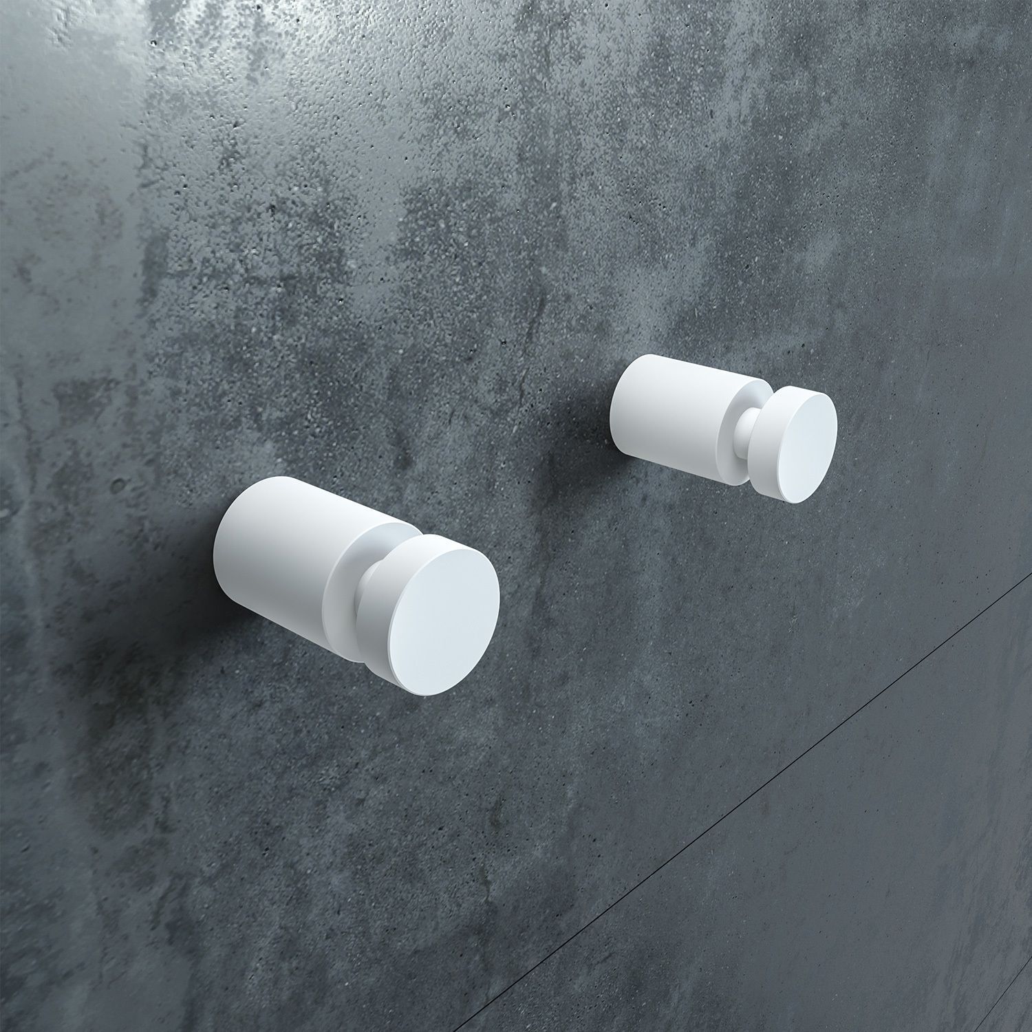 Комплект одинарных крючков, сплав металлов белый матовый, Iddis Petite, PET2SW1i41