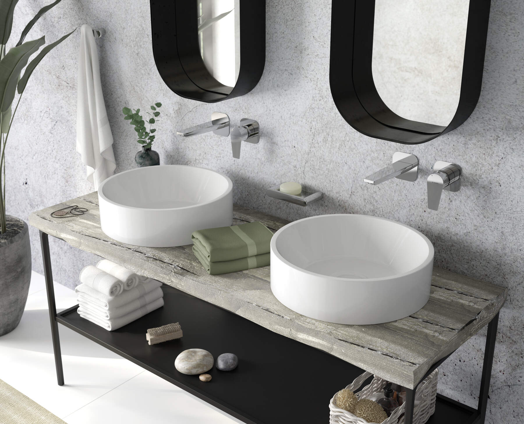 Смеситель для раковины скрытого монтажа Deante Agava, BQG_054L