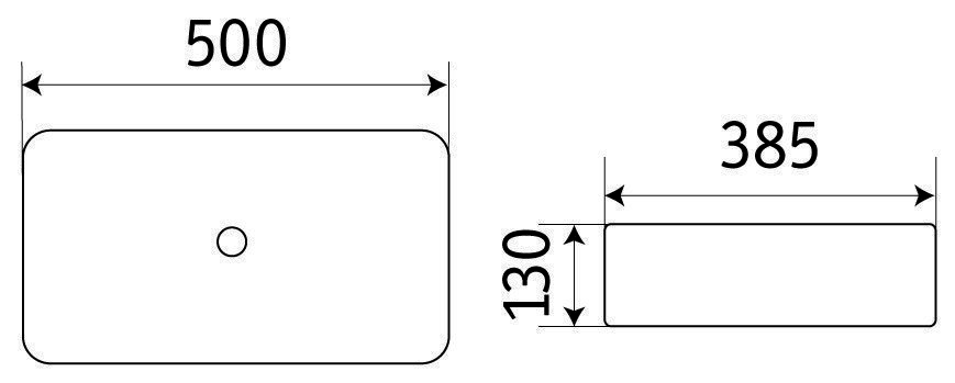 Раковина для ванной Ceramalux 50x39, 9391