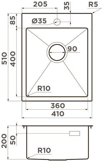 Мойка Omoikiri Akisame 41-LG, 4973080