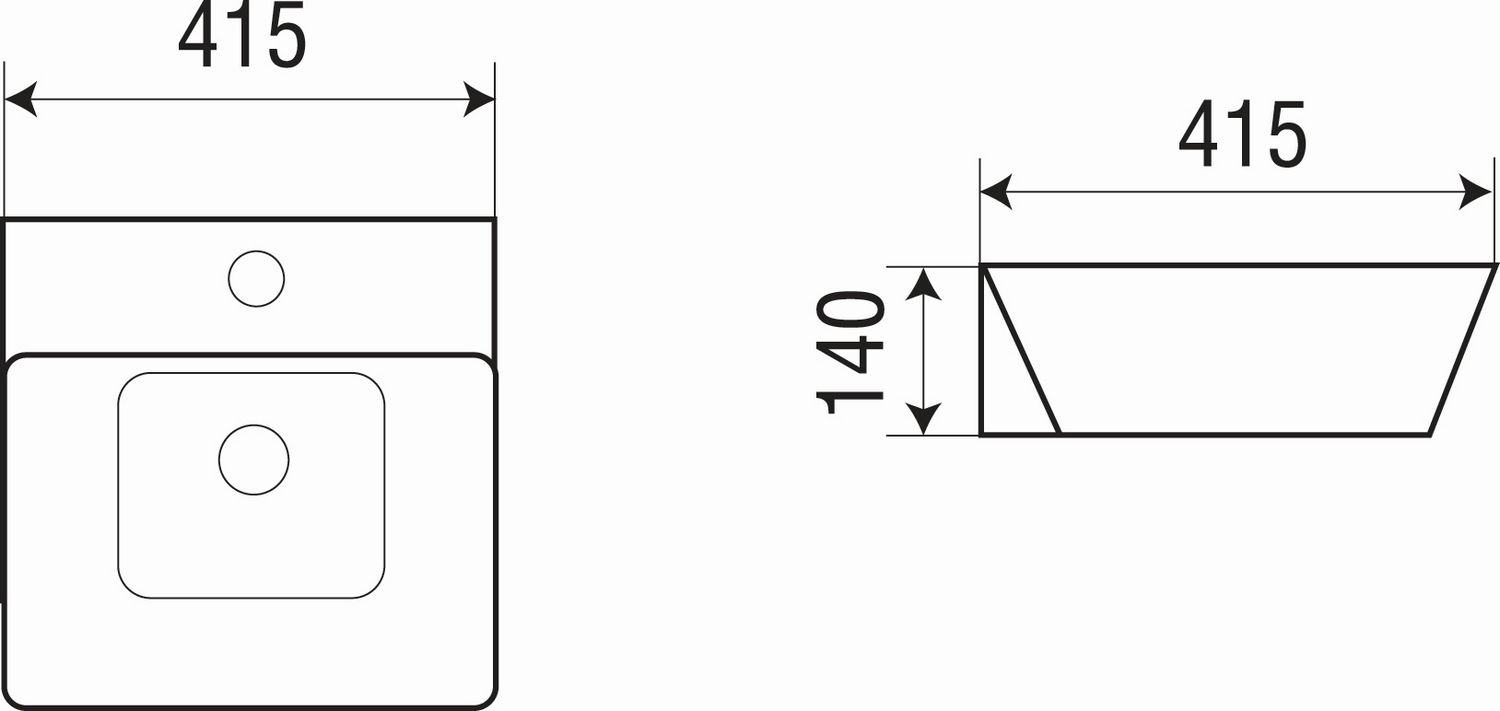 Раковина накладная WeltWasser ELBACH 2252 41.5x41.5