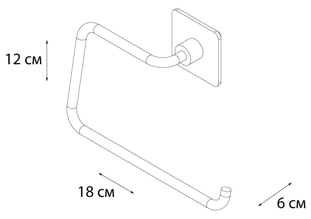 Полотенцедержатель полукольцо Fixsen Square, FX-93111