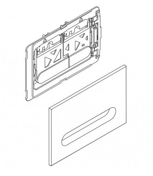 Кнопка смыва BelBagno Prospero, цвет белый, BB004-PR-BIANCO