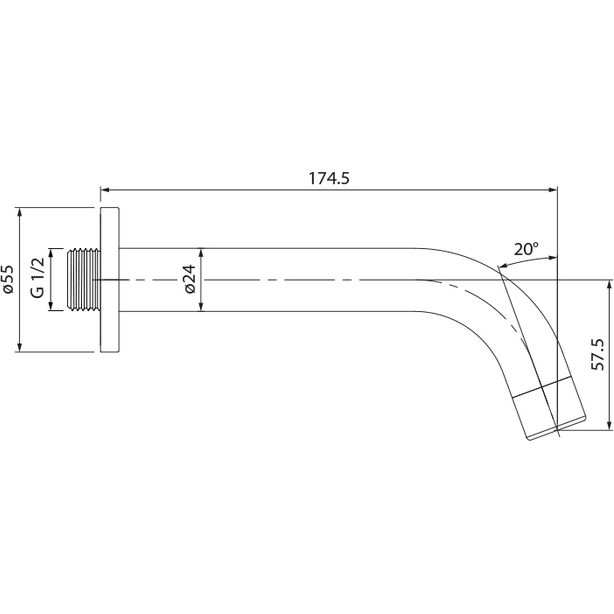 Настенный излив для ванны, Iddis, 001SB00i63