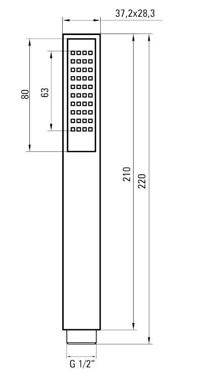 Душевая лейка Deante Square Anemon, NOQ_051S