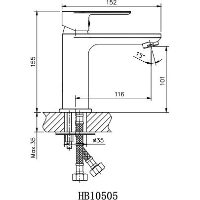 Смеситель для раковины Haiba HB10505