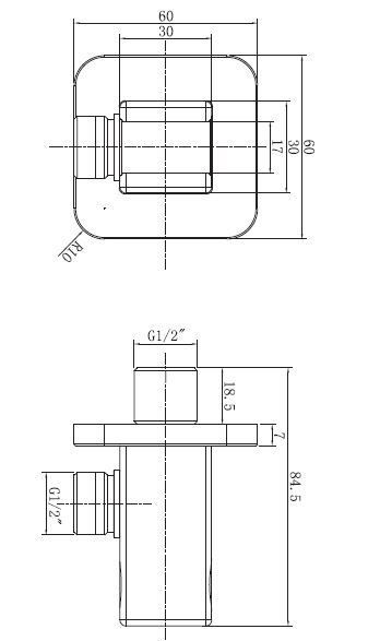 Угловое соединение Omnires, 8815CRB