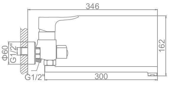 Смеситель для ванны Ledeme L2234