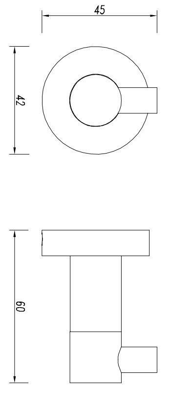 Крючок Omnires Modern, MP60110CR