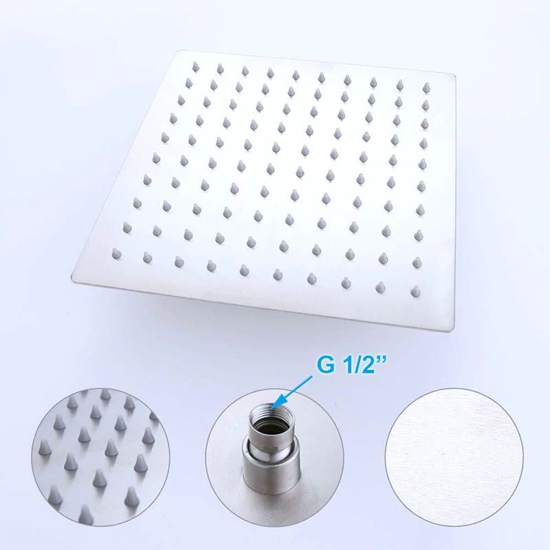 Душевая лейка потолочная 25x25 см сатин Ledeme 70014-25