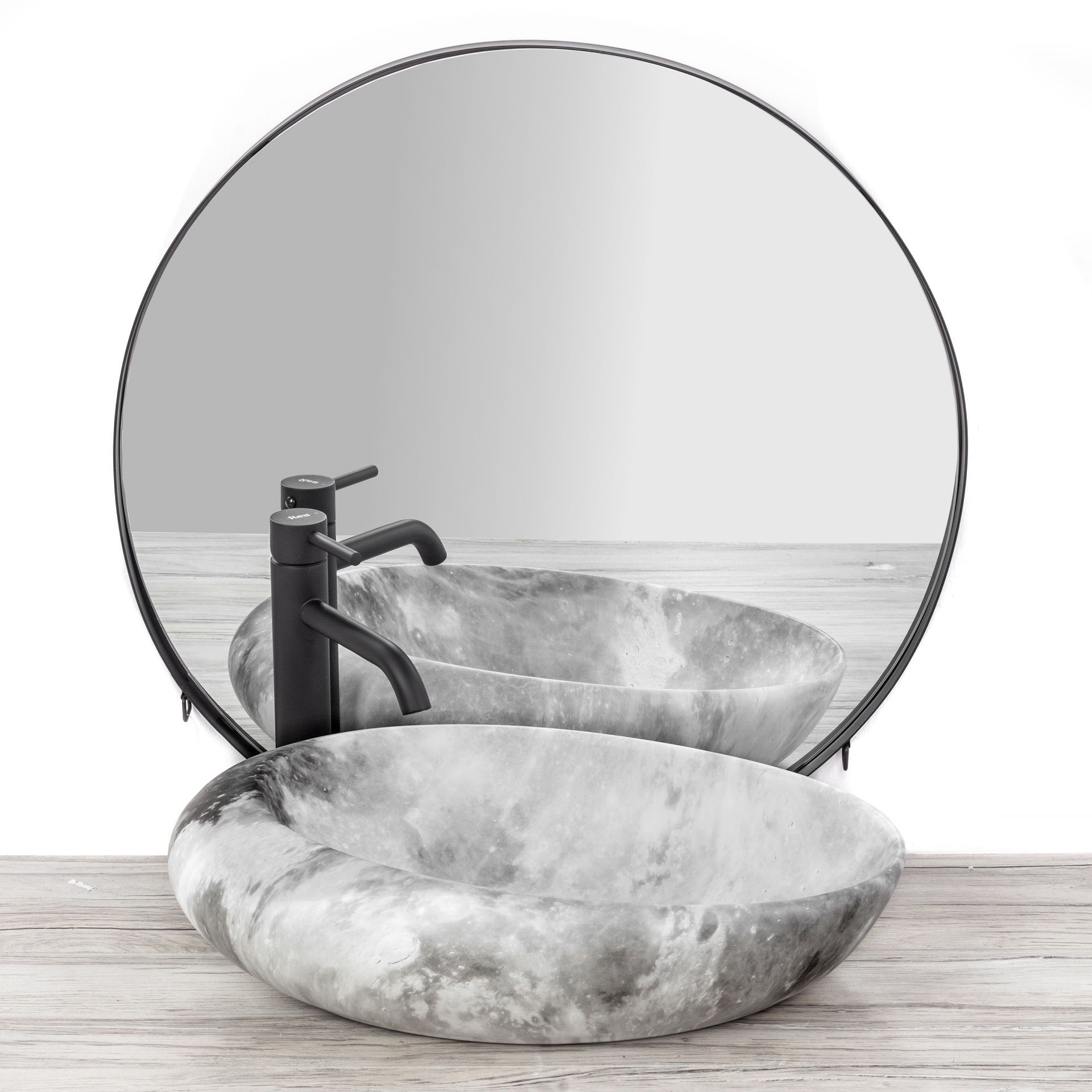 Умывальник Rea Roxy C Stone L.Grey 49x31, REA-U6651