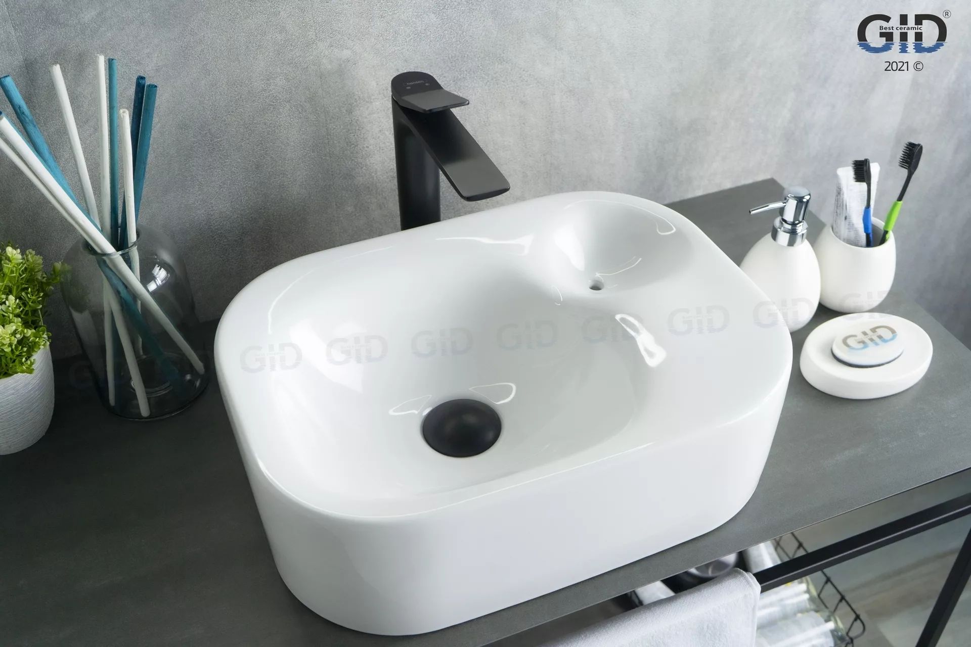 Умывальник Gid N9266 47x34, 51173