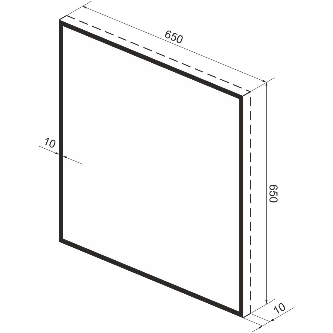Квадратное зеркало Wellsee 7 Rays' Spectrum 65x65, 172200300