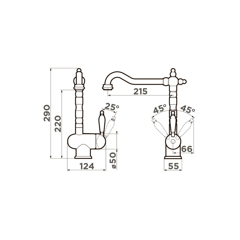 Кухонный смеситель Omoikiri Kyoto-A, 4994287